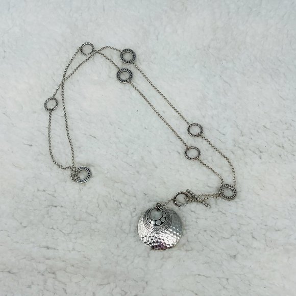 NWT JOHN HARDY STERLING SILVER DOT HAMMERED SAUTOIR NECKLACE - Picture 3 of 4